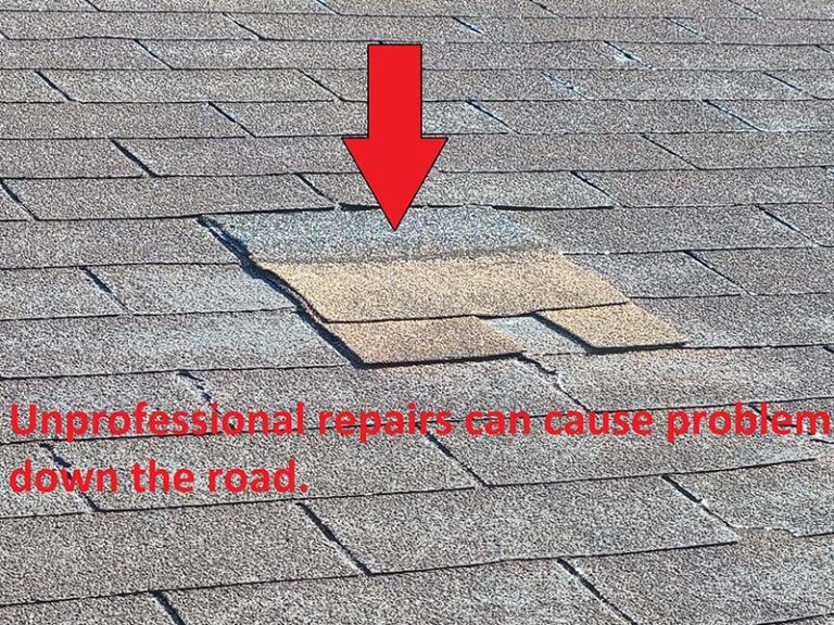 Bad shingle repair
